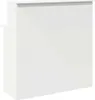 A white reception desk shown from a side angle against a white background. Anteprima dell’immagine prodotto