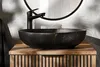 Umywalka Nablatowa Ceramiczna 52X39,5 Cm Czarny Mat Złoty Podgląd zdjęcia produktu 10