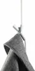 A close-up shot of a white hook with a gray fabric item hanging from it, against a white background. Anteprima dell’immagine prodotto