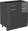 Küchenunterschrank Vicco R-Line Anthrazit Hochglanz 80 cm Produktbild-Vorschau 1