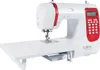 A white and red CARINA De Luxe computer sewing machine with an extended table is shown against a white background. Produktbild-Vorschau
