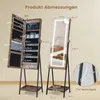 COSTWAY Armoire à bijoux indépendante, armoire à bijoux à Voir les images du produit 2