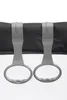 A close-up view of two gray handles attached to a black fabric surface. Anteprima dell’immagine prodotto