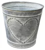 Blumentopf Metall Zink Herz Landhaus-Stil 11,5cm Produktbild-Vorschau 1