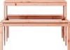 The Living Store Picknicktisch 110x134x75 cm Massivholz Produktbild-Vorschau 5