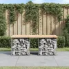 vidaXL Ławka ogrodowa gabionowa 103x44x42 cm lite drewno Podgląd zdjęcia produktu 2