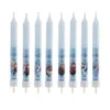 A set of eight Frozen-themed birthday candles arranged in a row against a white background. Anteprima dell’immagine prodotto