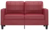 vidaXL 2-Sitzer-Sofa Weinrot 140 cm Kunstleder Produktbild-Vorschau 3