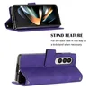 Galaxy Z Fold3 Hülle, Schlank Prägung Flip Leder Produktbild-Vorschau 3
