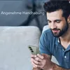 A man is sitting on a couch, looking at his phone which is in a clear case. Voir les images du produit