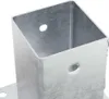 Basi per Pali Quadrate 4 pz Argento 81x81 mm in Acciaio Anteprima dell’immagine prodotto 8