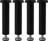 Four black furniture legs with adjustable silver feet are arranged in a row against a white background. Náhled obrázku produktu
