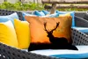 MuchoWow® Outdoor Kissen - Hirsch - Orange - Scherenschnitt Produktbild-Vorschau 4