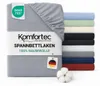 Komfortec Jersey Drap-housse 200x200 cm, 100% coton, Gris Voir les images du produit 1