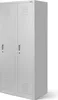 A gray metal locker with two compartments. Podgląd zdjęcia produktu