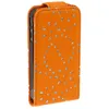 Handy Tasche Flip dünn für Handy iPhone 4 / 4s Strass Produktbild-Vorschau 2