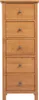 A tall, narrow chest of drawers made of light-colored wood. Náhled obrázku produktu