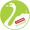 A logo featuring a stylized swan and brand text on a green circular background. Produktbild-Vorschau