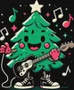 Tannenbaum Gitarre - Weihnachten Weihnachtsgeschenk Produktbild-Vorschau 3