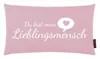 Dekokissen Lieblingsmensch 30 x 50 cm,  Rosa Produktbild-Vorschau 2