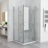 Duschkabine 100 x 100 x 197 cm Eckeinstieg Dusche Falttür Produktbild-Vorschau 1