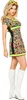 W4134-36 bunt Damen Hippiekostüm Partykleid Discokleid Produktbild-Vorschau 2