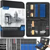 A professional drawing set is displayed, open and closed, with various art supplies. Podgląd zdjęcia produktu