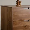 A close-up view of a wooden sideboard with two drawers. Produktbild-Vorschau