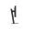 A close-up, slightly blurry image of a black monitor stand. Produktbild-Vorschau