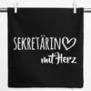 Huuraa Kissenbezug Sekretärin mit Herz 40x40cm Black Produktbild-Vorschau 1
