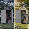 HOMAVO Gerätehaus Holz mit UV-Schutz Pultdach, Gartenhaus Produktbild-Vorschau 4
