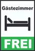 Gästezimmer FREI Schild Zimmer Frei Hochkant A0 Rückseite Produktbild-Vorschau 1