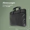 Accezz Leather Laptoptasche 16 Zoll - Schwarz Produktbild-Vorschau 5