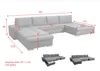 Sofa Couchgarnitur VERONA U Couch Sofagarnitur U Produktbild-Vorschau 2