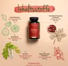 A marketing image showing a bottle of Vegavero Venaflux Complex with illustrations of its ingredients and their quantities. Anteprima dell’immagine prodotto