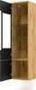 An open cabinet with wooden interior and black doors. Náhled obrázku produktu