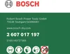 A business card or information panel for Bosch Power Tools. Podgląd zdjęcia produktu
