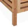 Relaxdays Košík na bielizeň so sedadlom, orechové drevo, Náhľad obrázku produktu 8