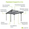Juskys Carport mit Flachdach 5x3 m - Überdachung aus Produktbild-Vorschau 3