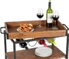 WENKO Carrello laterale da cucina RUSTICO Vassoio da tavola Anteprima dell’immagine prodotto 6