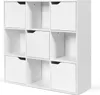 COSTWAY Bücherregal mit 9 Fächer & 5 Türen, Standregal Produktbild-Vorschau 1