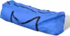 A blue duffel bag lying on a white background. Produktbild-Vorschau