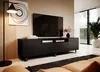 TV-Schrank 200 cm, Fernsehtisch, Lowboard, Mattschwarz, Produktbild-Vorschau 1