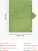 A top-down view of a folded green camping blanket with dimensions indicated. Anteprima dell’immagine prodotto