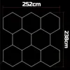 A diagram showing a grid of hexagons with dimensions indicated. Podgląd zdjęcia produktu