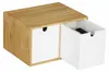 Organizer na biurko Relaxdays, 2 szuflady, bambus i MDF, Podgląd zdjęcia produktu 9
