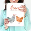 Hühner Metallschild in 15x20 cm mit Spruch Love is in the Produktbild-Vorschau 3
