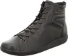 A black leather high-top sneaker with laces. Produktbild-Vorschau