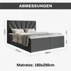 MOTIVENA Aspen Boxspringbett 180x200 Grau Samt (Jasmine Produktbild-Vorschau 7