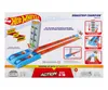 The image shows the packaging of a Hot Wheels Dragstrip Champion Track Set. The packaging displays the product in action, along with various callouts and age recommendations. Produktbild-Vorschau